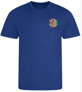 The PenCarrie Afghan Youth Cricket Bristol CC Royal T-Shirt features a circular left-chest logo with "AFGHAN YOUTH CRICKET DROSH" around a red cricket ball—perfect as a classic cricket club shirt.