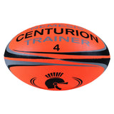 The Centurion Nemesis Fluo Training Rugby Ball by Centurion comes in fluo orange and is designed for lasting durability, making it ideal for training sessions.