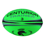 The Centurion Nemesis Fluo Training Rugby Ball by Centurion stands out with its fluo green color, making it a durable and high-visibility choice for intense rugby training sessions.