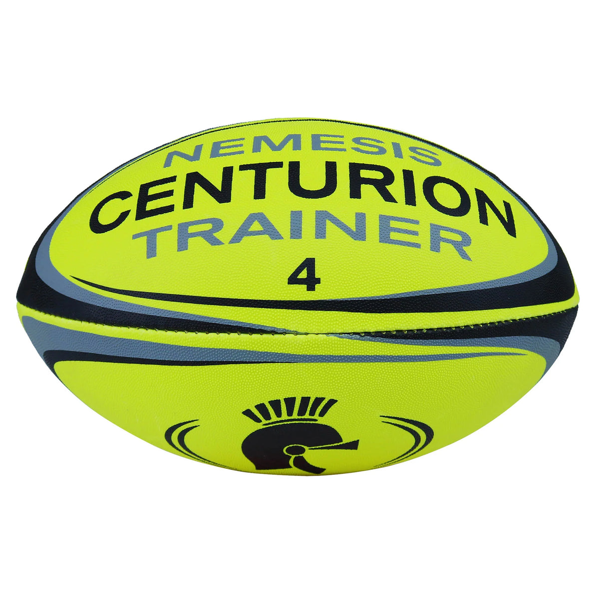 The Centurion Nemesis Fluo Training Rugby Ball by Centurion, in fluo yellow, is a durable, high-visibility rugby ball perfect for training sessions.