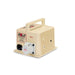 The Bola Power Supply by Bola is a beige 12V DC unit featuring a handle, ventilation slats, power socket, and control switch, with the “Bola” label displayed on the front. Designed as a high amperage transformer, it is ideal for use as a bowling machine transformer, ensuring reliable performance and lasting durability.