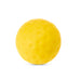 A bright yellow Bola Bowling Machine Ball by Bola rests on a white background.