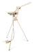 A cream-colored Bola Automatic 28 Ball Feeder Unit by Bola, featuring tripod legs, an electrical cord, a control box, and designed for solo batting practice with an electronic random delivery mode.