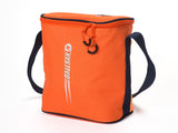 The Katchet BallSak by Katchet is an orange/navy insulated ball bag with black handles and a zipper, ideal for carrying hockey or cricket balls. "BALLSACK" and a bold white star logo are printed vertically on the front.
