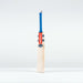 The Gray Nicolls Havoc 1.0 Neocore Players Edition SH 2026 cricket bat, featuring a blue handle, red branding, and checkered black-and-white detailing, stands upright against a white background, built for explosive bat speed.
