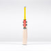 The Gray Nicolls Havoc HB317 GN330+ SH 2026 cricket bat, featuring a yellow grip, red and black label, and flat face, stands upright against a plain white background.