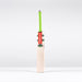 The Gray Nicolls Havoc 1.3 Test Lite Cricket Bat 2026 stands upright against a white background, featuring a bright green handle, red label, and checkered black-and-white design.