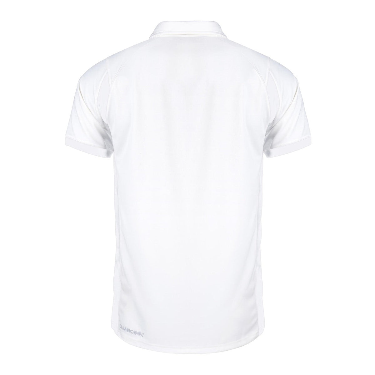 The Gray Nicolls Afghan Youth Cricket Bristol CC Pro Performance Short Sleeved Shirt is a plain white shirt with a collar and no visible logos or designs, shown from the back—ideal for Afghan Youth Cricket fans.
