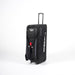 The Gray Nicolls Team 1000 Wheelie Bag 2026, in large black, stands upright on a white background with a retractable handle, multiple pockets, and the Gray Nicolls brand name and logo printed in white on the side.
