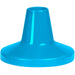 The Gray Nicolls PowerPlay Blue Batting Tee (5) features a translucent blue, cone-shaped design with a wide base and narrow top—perfect for beginners practicing straight drives. Brand: Gray Nicolls. Displayed on a white background.