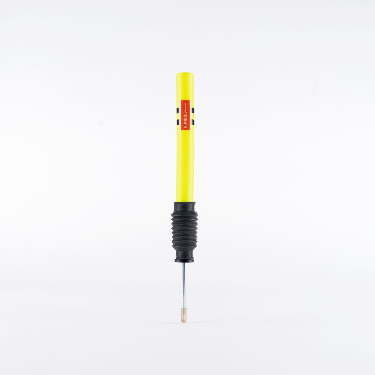 The Gray Nicolls Target Stump Half Size, by Gray Nicolls, stands upright on a white background like a small fielding drill target.
