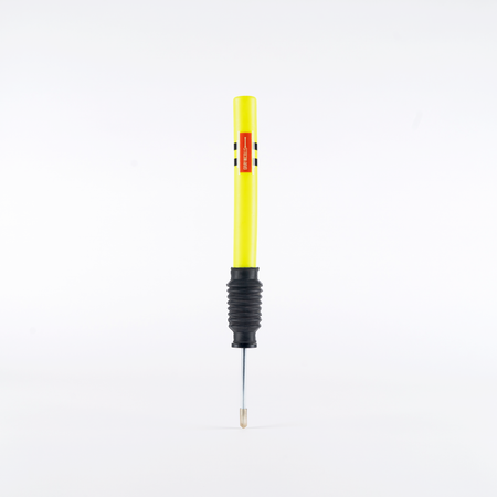 The Gray Nicolls Target Stump Half Size, by Gray Nicolls, stands upright on a white background like a small fielding drill target.