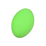 The Reydon Sports Uncoated Foam Rugby Ball is a bright green, oval-shaped ball ideal for indoor or outdoor play. Lightweight and easy to handle, it's perfect for fun and safe rugby games in any setting.