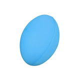 The Reydon Sports Uncoated Foam Rugby Ball is an oval-shaped, blue foam rugby ball displayed on a white background.