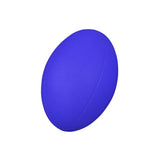 The Reydon Sports Coated Foam Rugby Ball in blue, size 3, features a smooth-coated foam surface and is displayed against a white background.