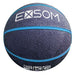The Exsom Rubber Medicine Ball features a textured dark blue rubber surface, light blue stripes, and 5 KG weight marking—ideal for strength and conditioning or functional training routines.