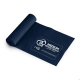 The Fitness Mad Latex Free Resistance Bands by Fitness Mad are dark blue, made from polyisoprene, labeled Medium Resistance, and feature CE and UKCA marks—perfect for a full body workout.