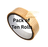 A single roll of Gray-Nicolls Fibreglass Roll packing tape, perfect for cricket bats or securing fibreglass, shown with a peeled section against a white background and "Pack of Ten Rolls" on the image. Brand: Gray Nicolls.
