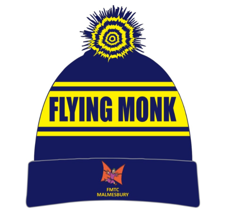 Flying Monk Bobble Hat (Navy/Yellow)