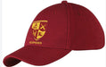 The Gray Nicolls Gloucester Gipsies CC Baseball Cap is maroon with a yellow shield emblem featuring four symbols and "GIPSIES" below the crest—ideal for any Stanway CC supporter.