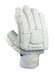 The Hunts County Platinum Batting Glove, shown upright, features Test level protection, a Pittards leather palm for grip, reinforced knuckles, and “PLATINUM” branding on the back.