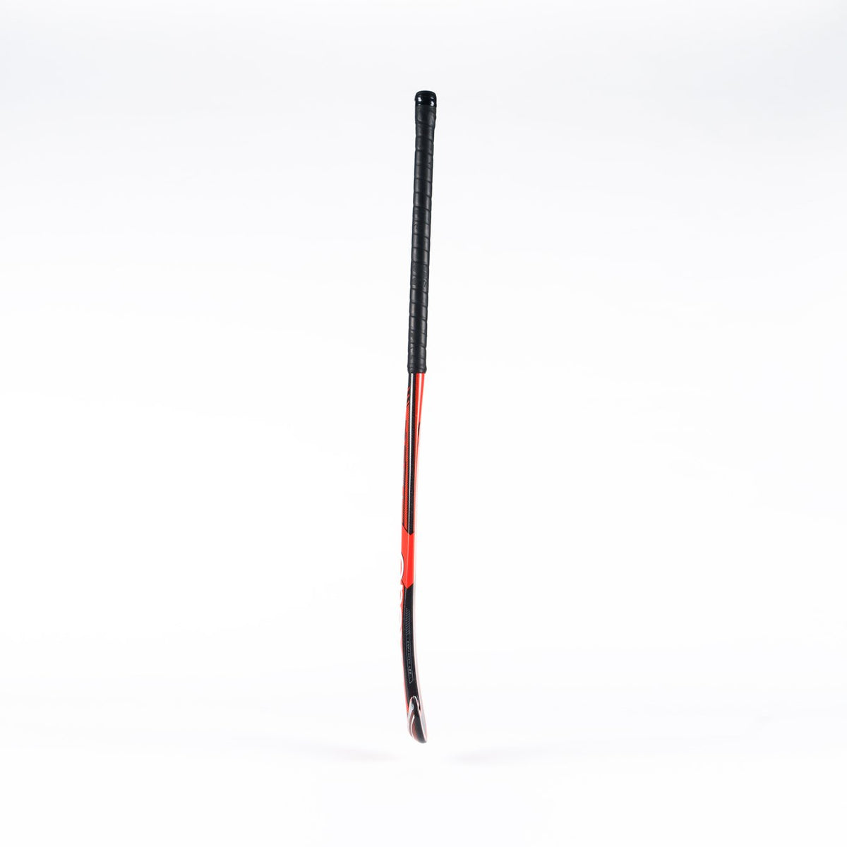 A single black and red Grays DB7+ Hockey Stick stands upright against a plain white background, highlighting its advanced Graphene construction.
