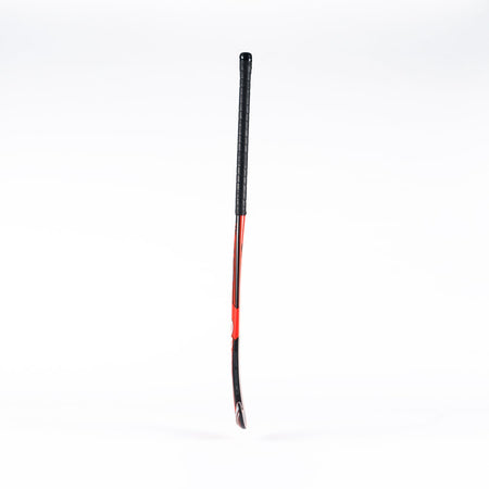 A single black and red Grays DB7+ Hockey Stick stands upright against a plain white background, highlighting its advanced Graphene construction.