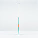 The Grays DB 5 Junior Hockey Stick 2026 by Grays stands upright with a white handle, turquoise lower section, and orange accent—perfect for enhanced 3D skill execution against a plain white background.