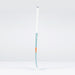 The Grays JB8Xi Jumbow Indoor Senior Hockey Stick features a Jumbow blade, white grip, and teal shaft with orange and white accents, shown upright against a plain light background.