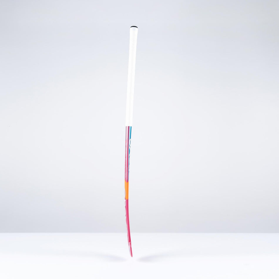 A Grays DB3Xi Dynabow Indoor Senior Hockey Stick 2026 stands upright against a plain white background, reflecting the all-round skills and precision characteristic of top-tier Grays equipment.