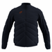 The Grays GTS Performance Full Zip Jacket is a dark navy, quilted jacket with long sleeves, stand-up collar, water-repellent finish, and a subtle orange square logo on the left chest. Displayed on a white background.