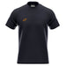 The Grays GTS Mens S/S Tee Shirt is a black technical performance t-shirt featuring dark raglan sleeves and a small orange geometric logo on the left chest. The product is shown against a white background.