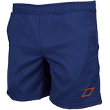 Navy Grays Mens Axis Halo Hockey Short in a lightweight woven fabric with an elasticated waistband and an orange diamond-shaped logo on the lower left leg.