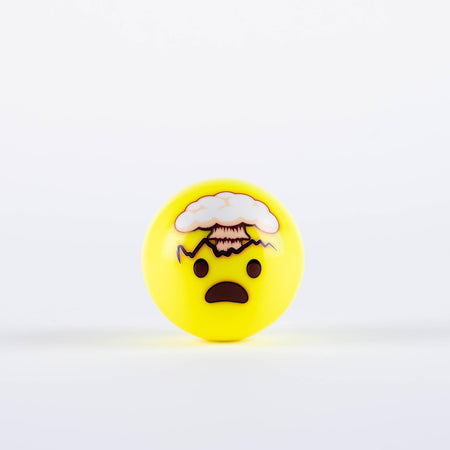 The Grays Emoji Hockey Ball by Grays features a yellow, round design with a surprised emoji face and cartoon mushroom cloud—making it a fun 2025 gift for hockey players that captures the ultimate mind-blown reaction.