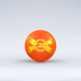 The Grays Novelty Hockey Ball 2026 features a vibrant orange design with yellow splashes, 3-star construction, and a central logo—perfect for hockey players who value quality performance. Brand: Grays.
