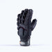 The Grays Apex Full Hockey Glove in black features EVA Foam padding, protective finger and back segments, and a wrist strap with the Grays logo in red and white, shown standing upright against a plain light background.