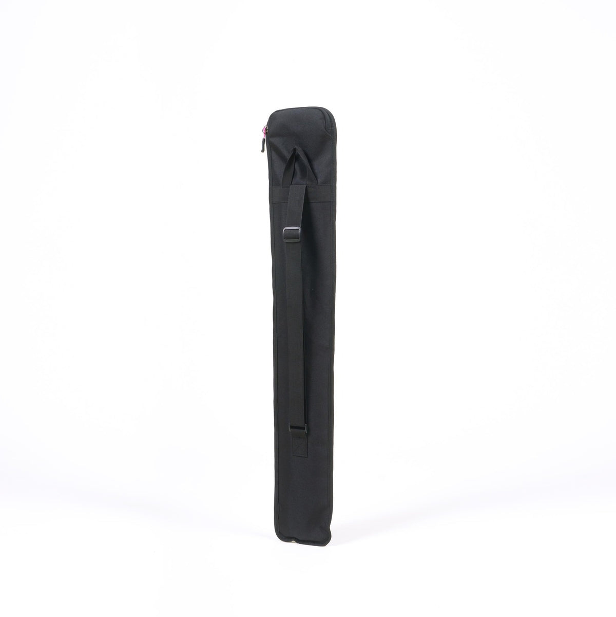 The Grays G50 Stick Bag by Grays is a long, rectangular black bag with a water-repellent finish. It features a top zipper and an adjustable shoulder strap, standing upright against a plain white background.