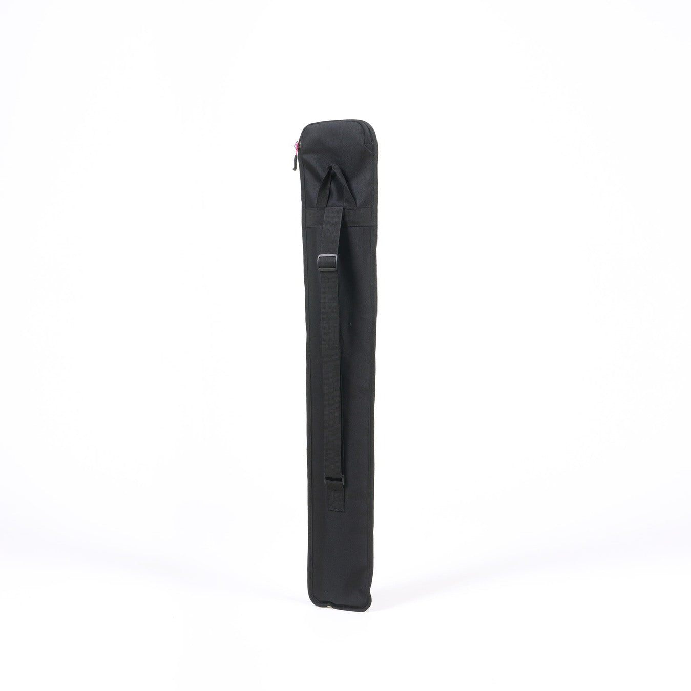 The Grays G50 Stick Bag by Grays is a long, rectangular black bag with a water-repellent finish. It features a top zipper and an adjustable shoulder strap, standing upright against a plain white background.