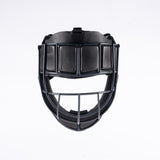 The Grays Elite Facemask by Grays, a black field hockey catcher's mask with metal bars, padded sections, and an impact absorption grille for extra protection, is shown against a plain white background.