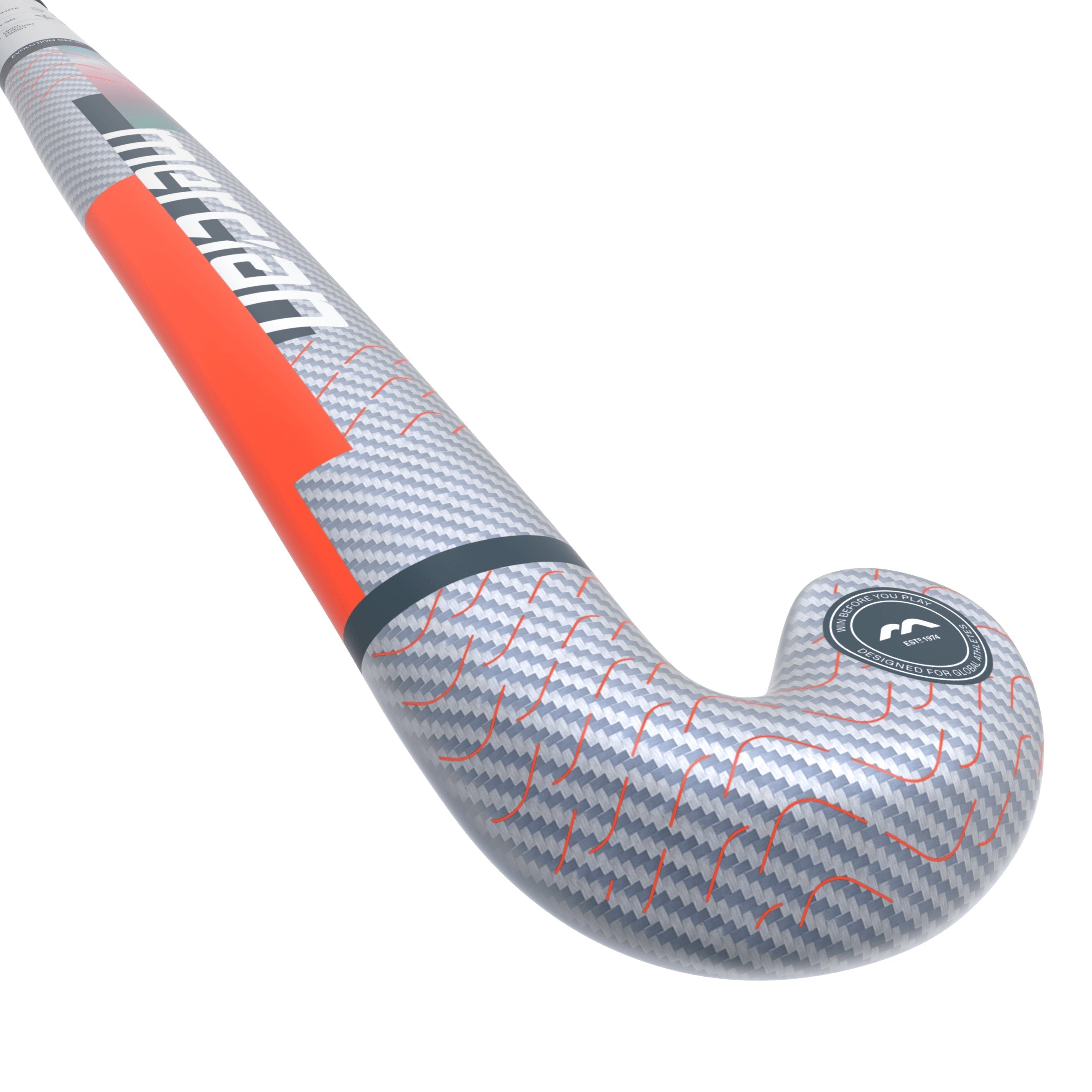 HSEVCKF3525ULT Hockey Stick EVOLUTION CKF35 UltimateV2_Orange_Angled Half Rear Shaft