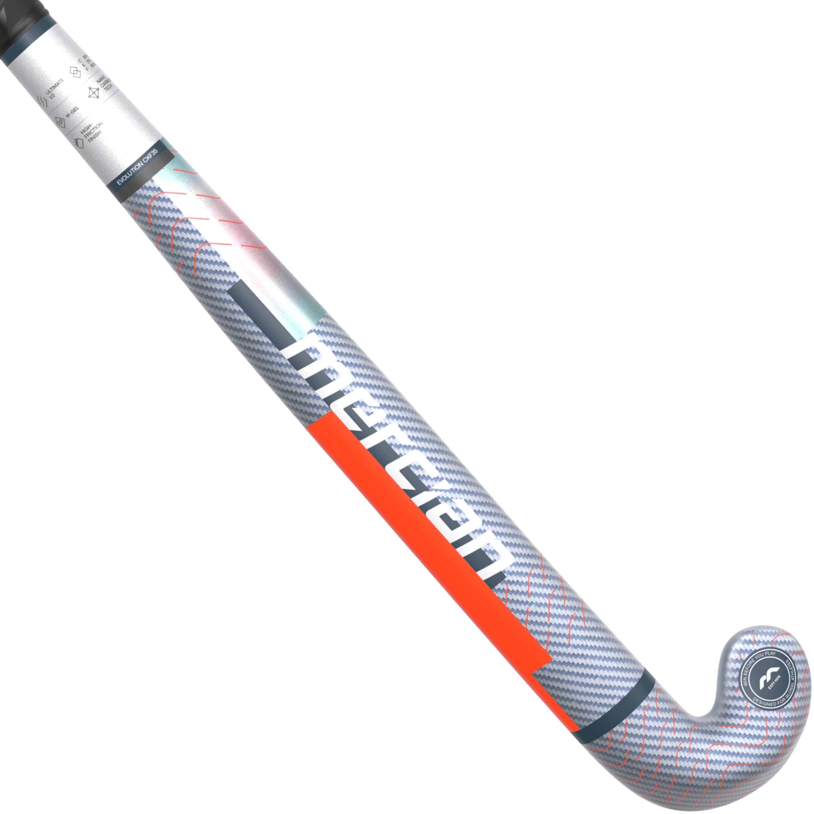 HSEVCKF3525ULT Hockey Stick EVOLUTION CKF35 UltimateV2_Orange_Flat Back HALF