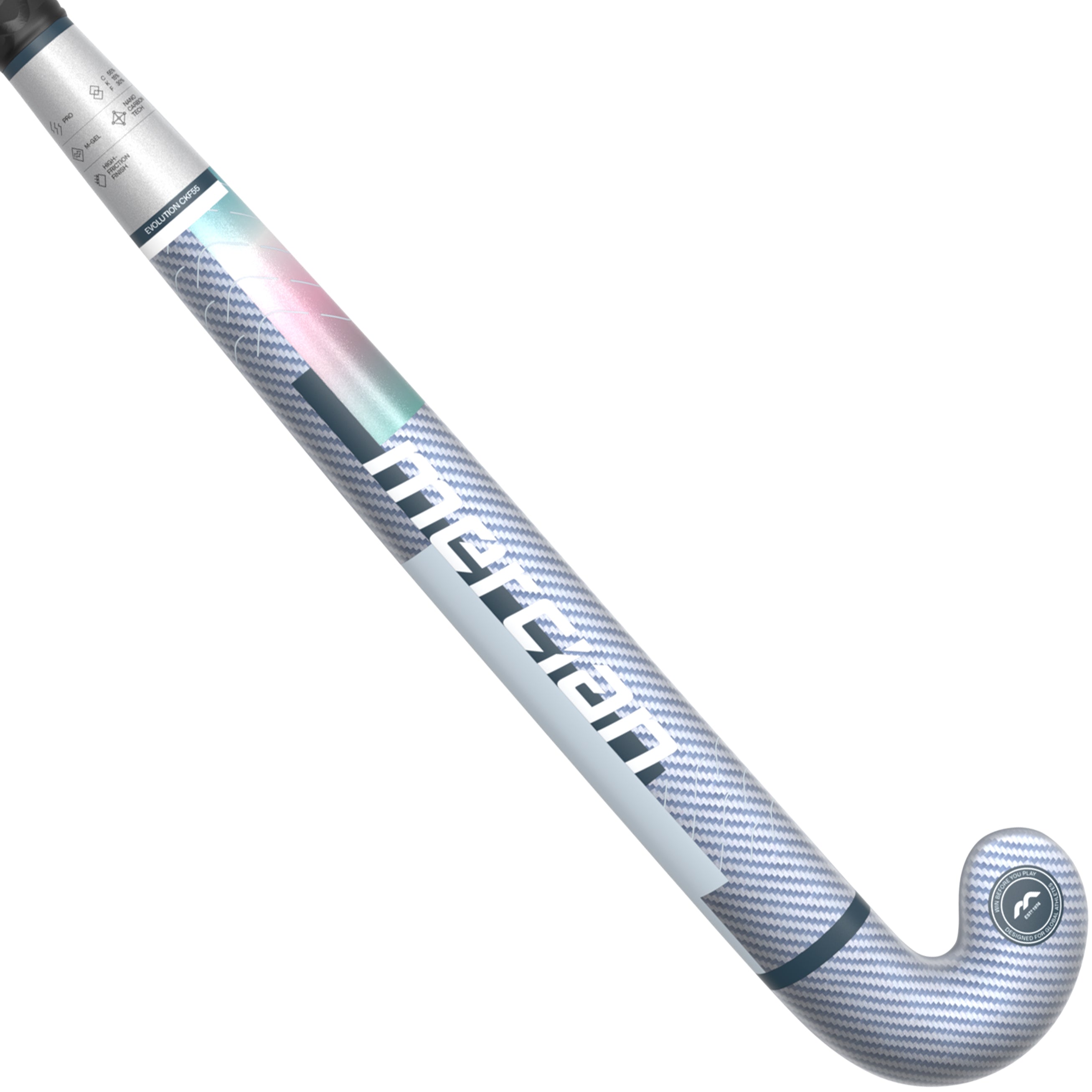 HSEVCKF5525PRO Hockey Stick EVOLUTION CKF55Pro_Light Gray_Flat Back HALF