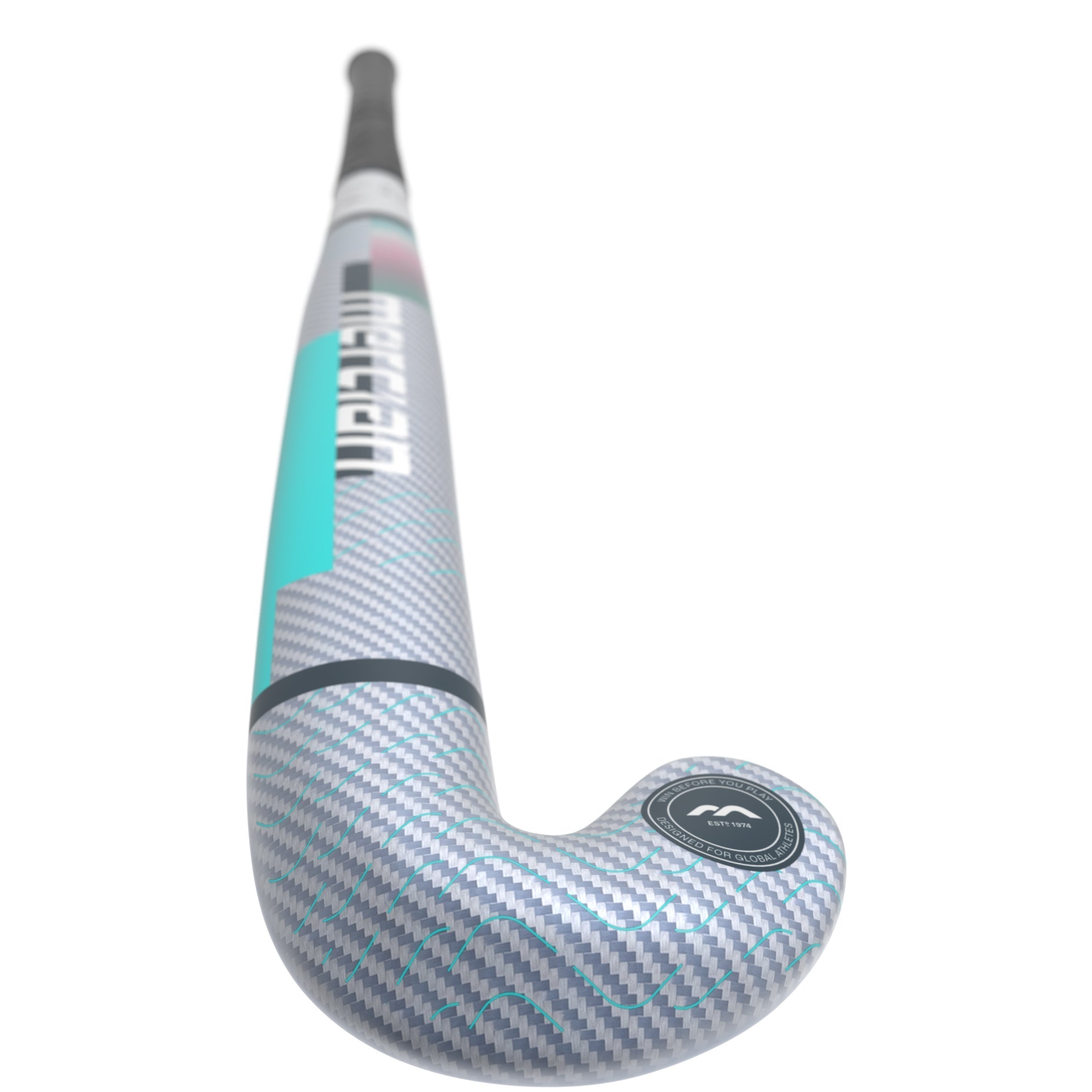 HSEVCKF7525ULT Hockey Stick EVOLUTION CKF75 UltimateV2_Teal_Full Length Rear Head to Handle