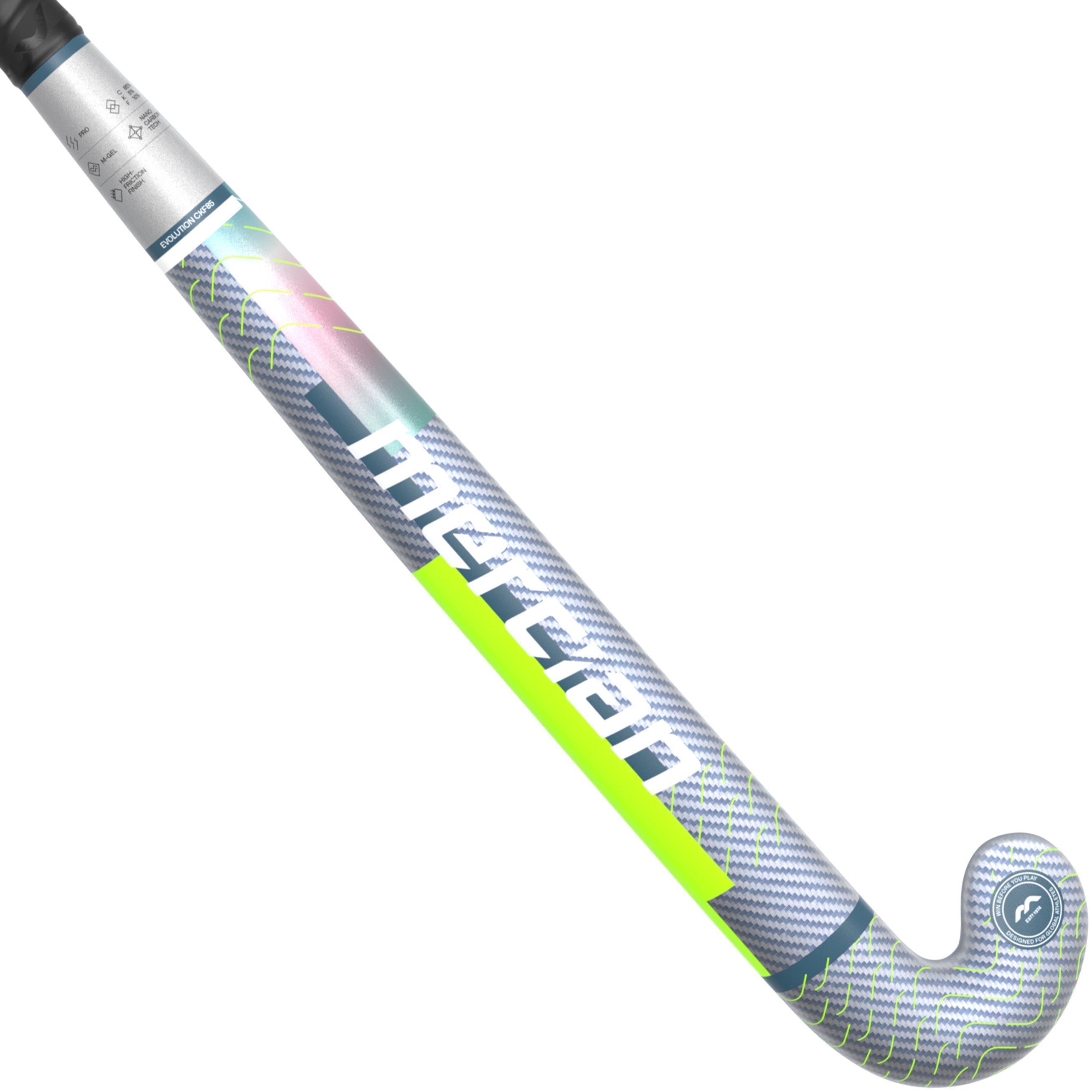 HSEVCKF8525PRO Hockey Stick EVOLUTION CKF85_Pro_Neon_Dish_Flat back HALF