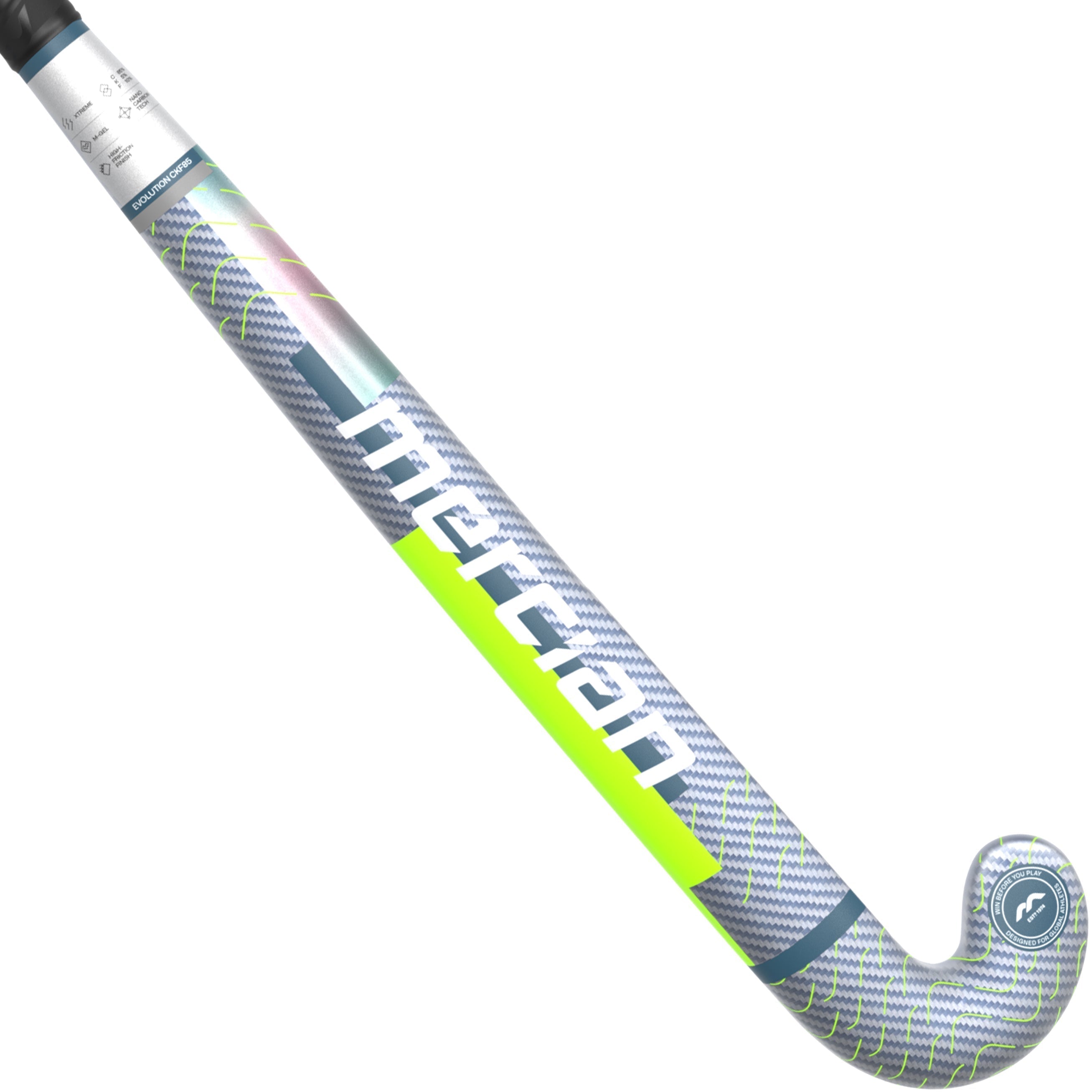 HSEVCKF8525XTR Hockey Stick EVOLUTION CKF85_XT_Neon_Dish_Flat Back HALF