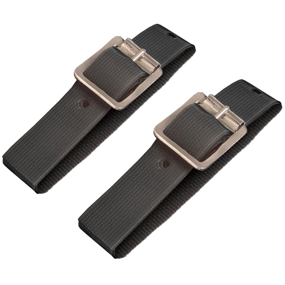 The Grays Nitro Kicker Strap Set features two black nylon straps with silver metal buckles. Textured surfaces and holes make them ideal replacements for Nitro Kickers. Brand: Grays.