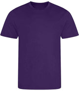 The Hawkeswood Royals Tee Shirt by Martin Berrill Sports, made from Neoteric textured fabric with UPF 30+ UV protection, is shown in plain purple against a white background and displayed from the front.