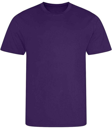 The Hawkeswood Royals Tee Shirt by Martin Berrill Sports, made from Neoteric textured fabric with UPF 30+ UV protection, is shown in plain purple against a white background and displayed from the front.