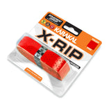 Karakal X-RIP Grip in red, by Karakal, is a replacement grip for rackets in retail packaging that showcases product branding and a visible strip of non-slip grip for secure, comfortable handling.