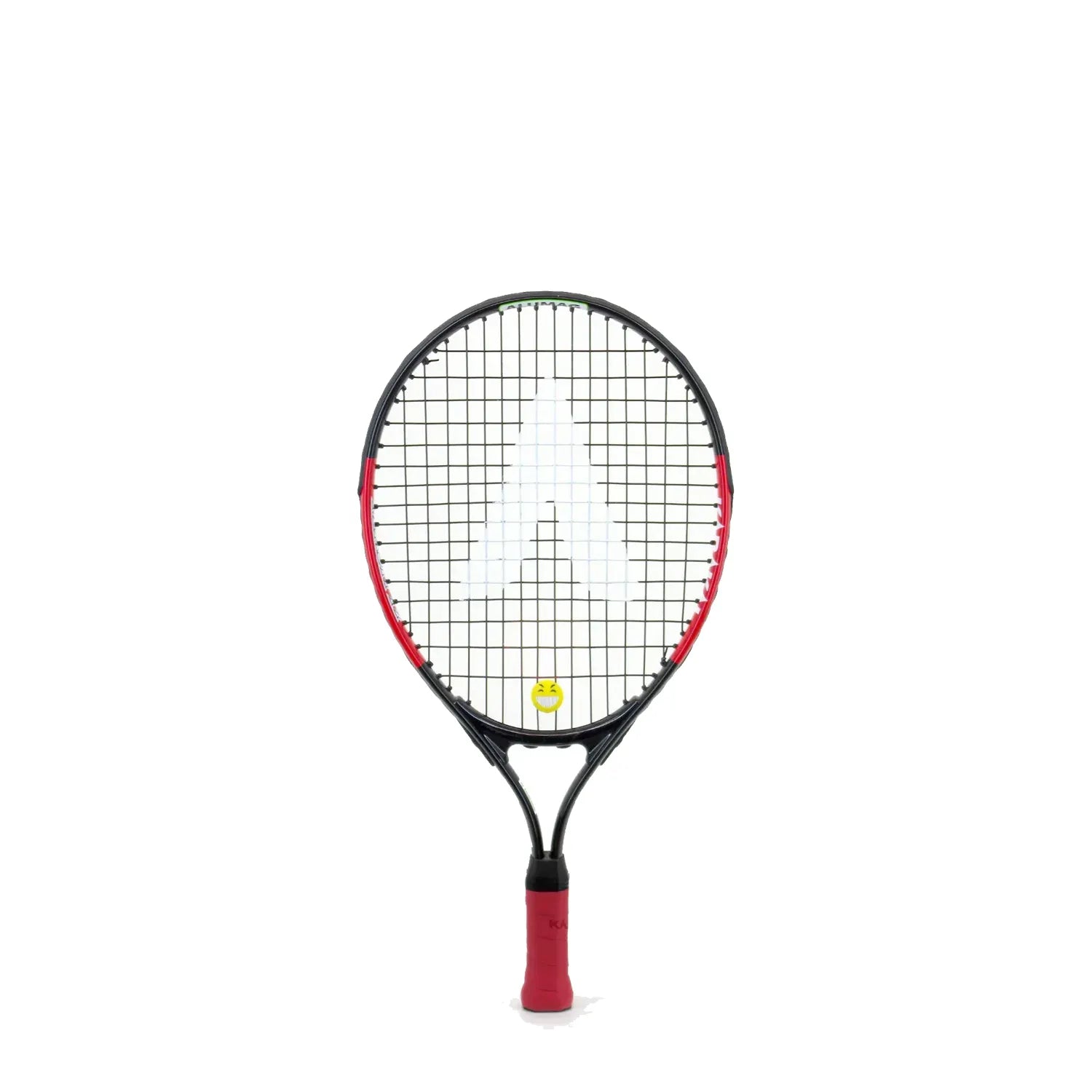 The Karakal Flash Junior Tennis Racket by Karakal features a red and black frame, black strings, and a red handle—ideal for young players seeking a quality junior tennis racket.